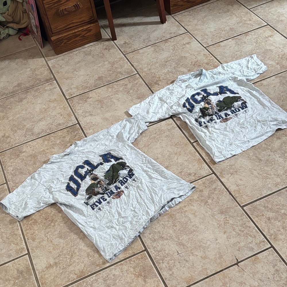 Vintage 90s UCLA Single Stitch Team Sportswear Five In A Row Graphic T-Shirt Set